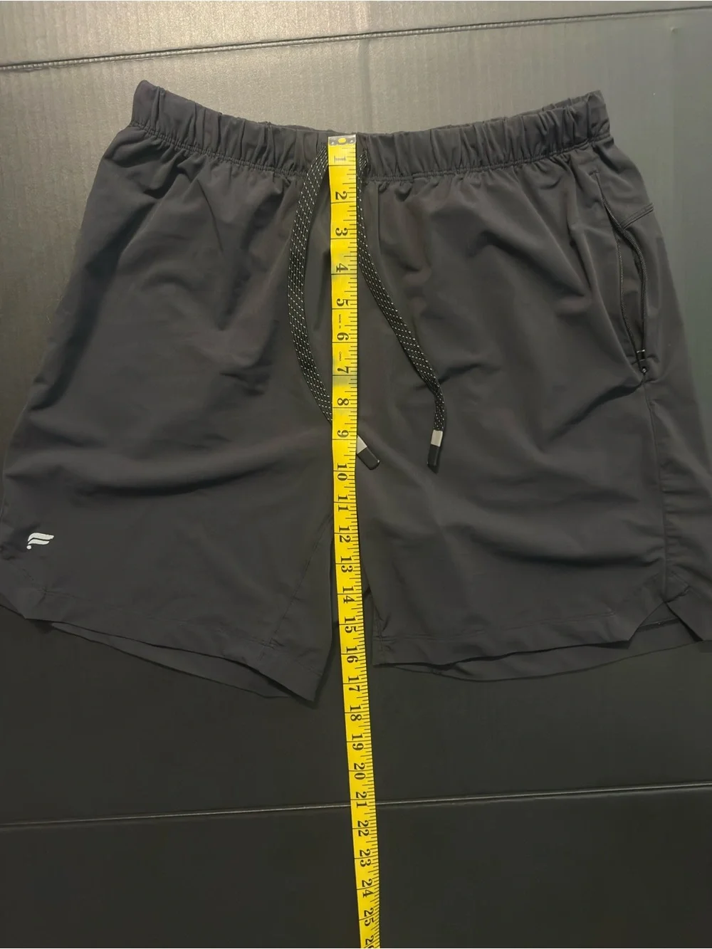 Fabletics Men's Athletic Shorts in Black with Reflective Logo